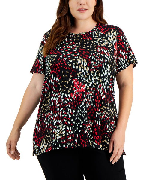 Alfani Plus Size Short Sleeve Top
